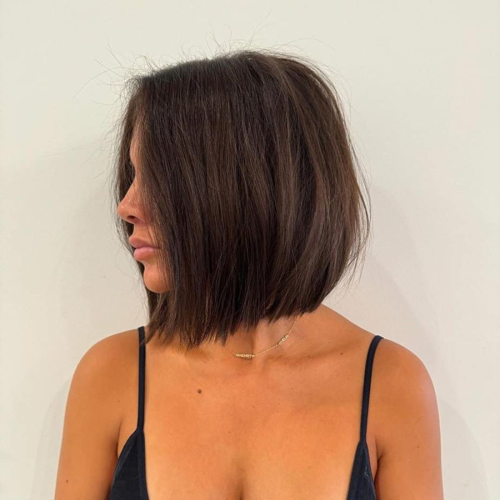 Strakke en chique brunette bob