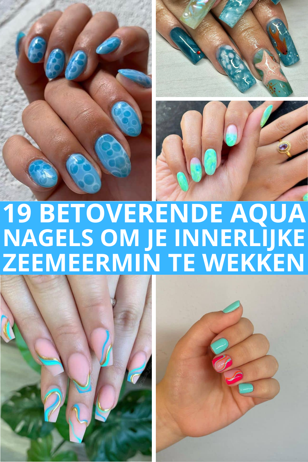 19 Betoverende Aqua Nagels Om Je Innerlijke Zeemeermin Te Wekken