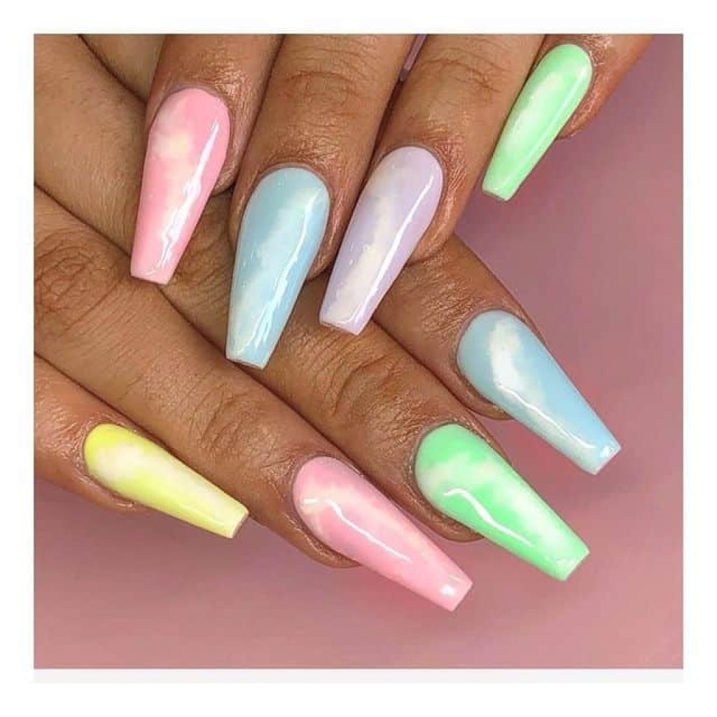 Kist pastel nagels