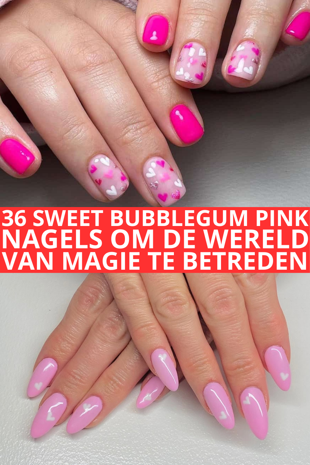 36 Sweet Bubblegum Pink Nagels Om De Wereld Van Magie Te Betreden