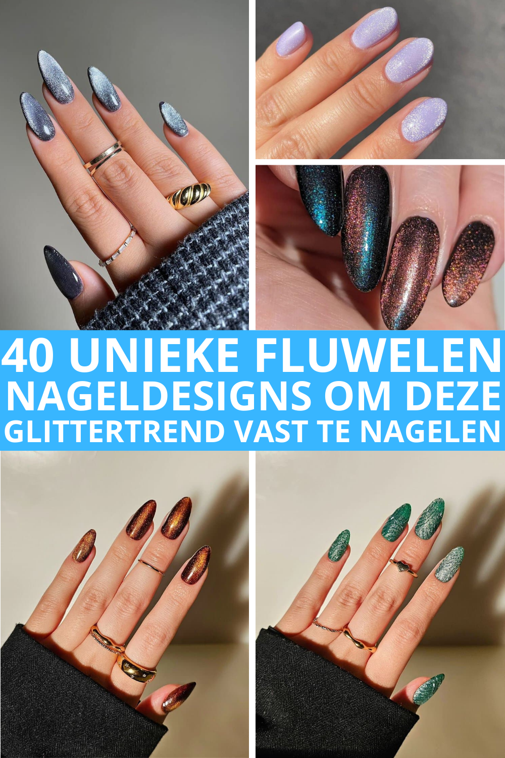 40 Unieke Fluwelen Nageldesigns Om Deze Glittertrend Vast Te Nagelen