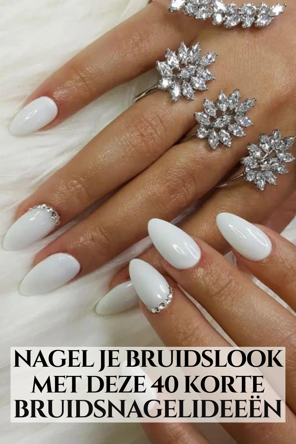 Nagel Je Bruidslook Met Deze 40 Korte Bruidsnagelideeën