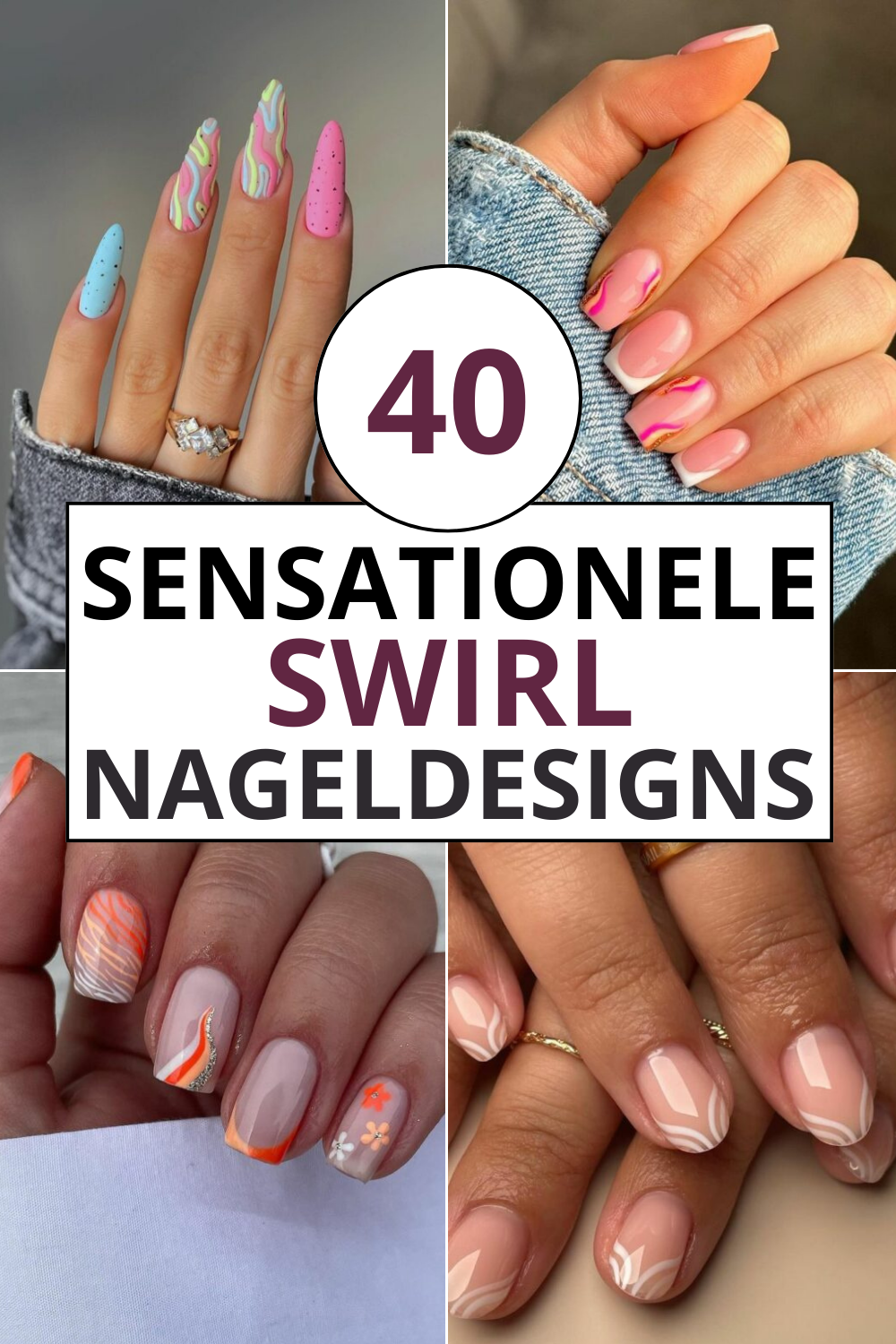 Nagel Je Look Met Deze 40 Sensationele Swirl Nageldesigns