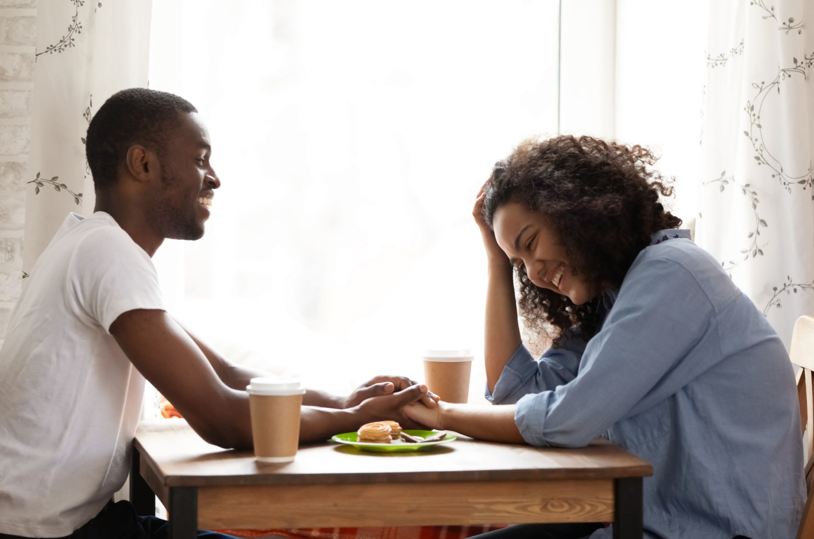 Man and woman on a date