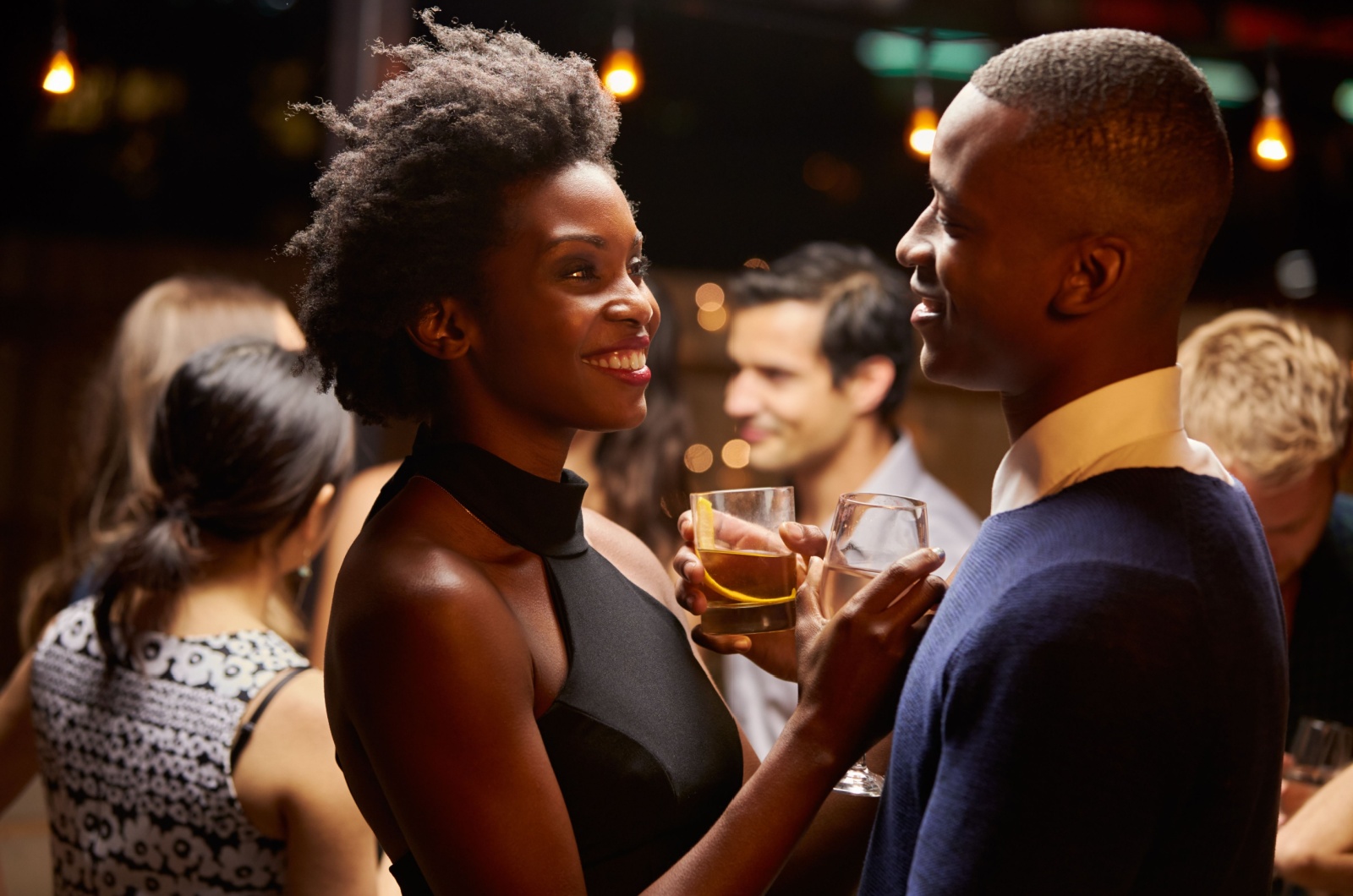 couple in a bar