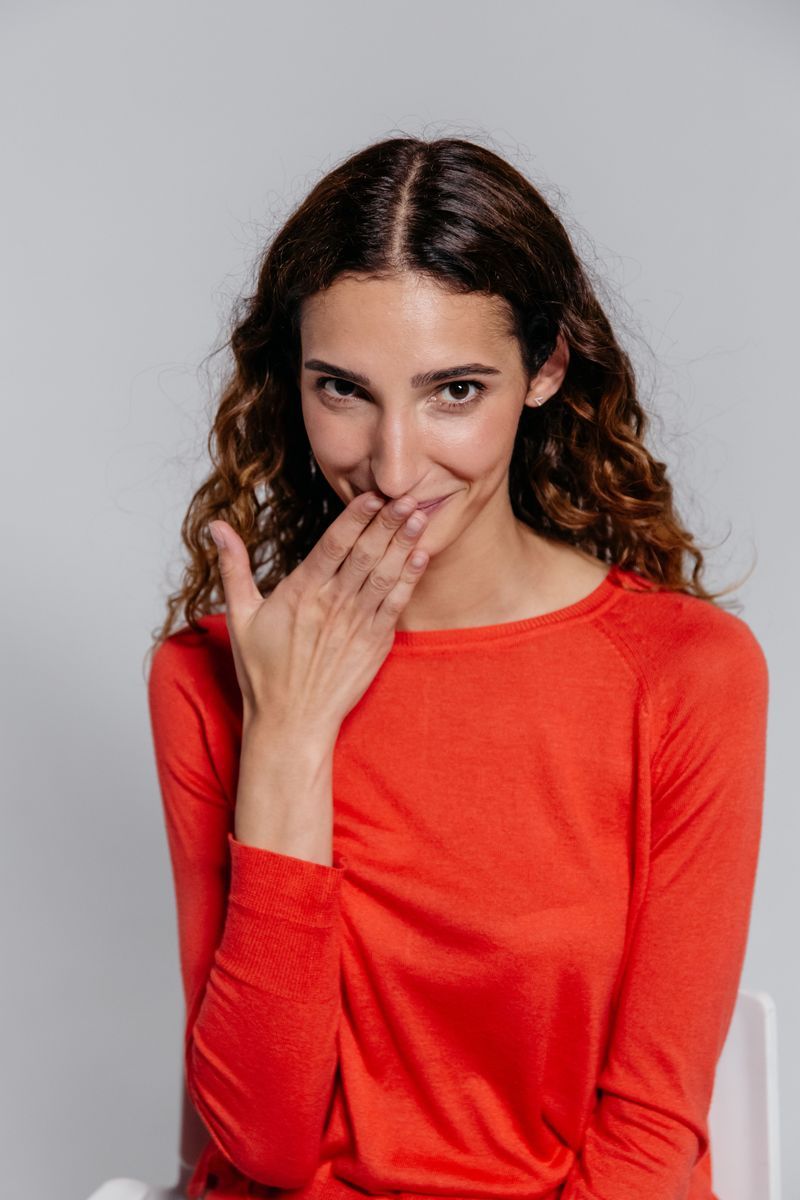 Laughing right after making a serious point